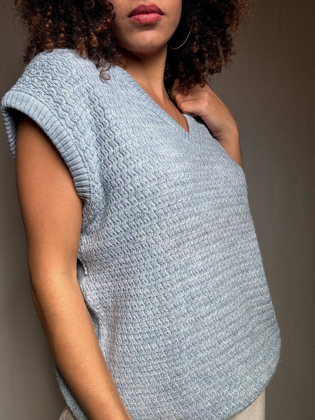 Gilet bleu ciel M vintage