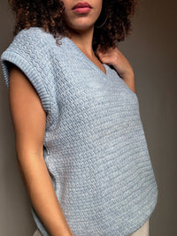Gilet bleu ciel M vintage