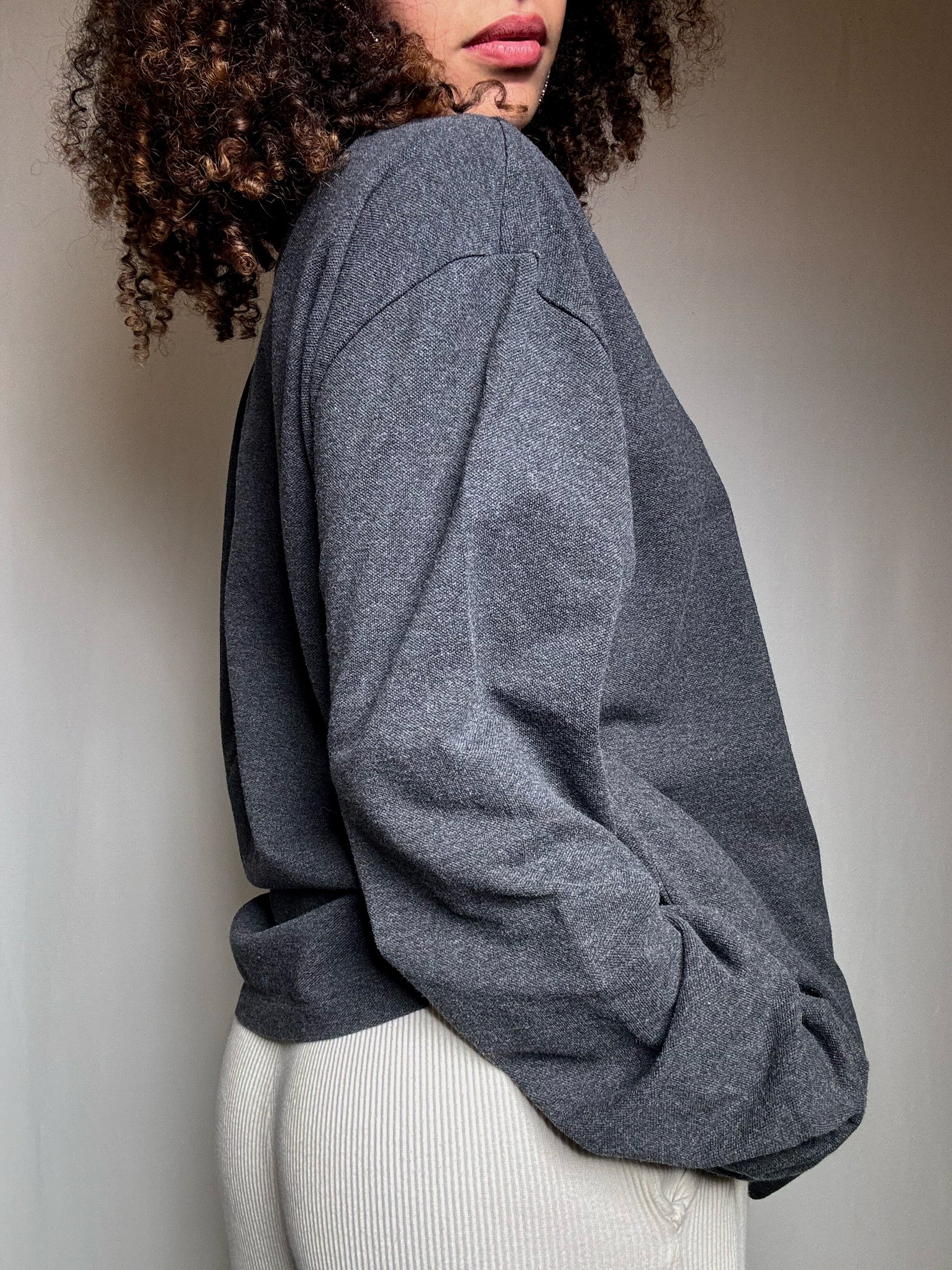 Polo gris foncé Ralph Lauren XXL vintage