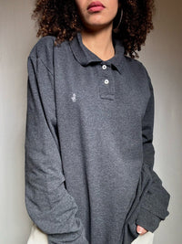 Polo gris foncé Ralph Lauren XXL vintage