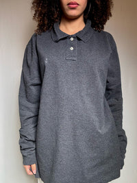 Polo gris foncé Ralph Lauren XXL vintage