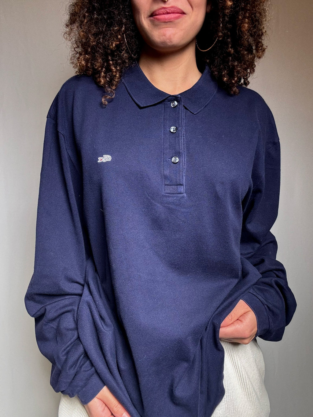 Polo marine Lacoste 3XL vintage