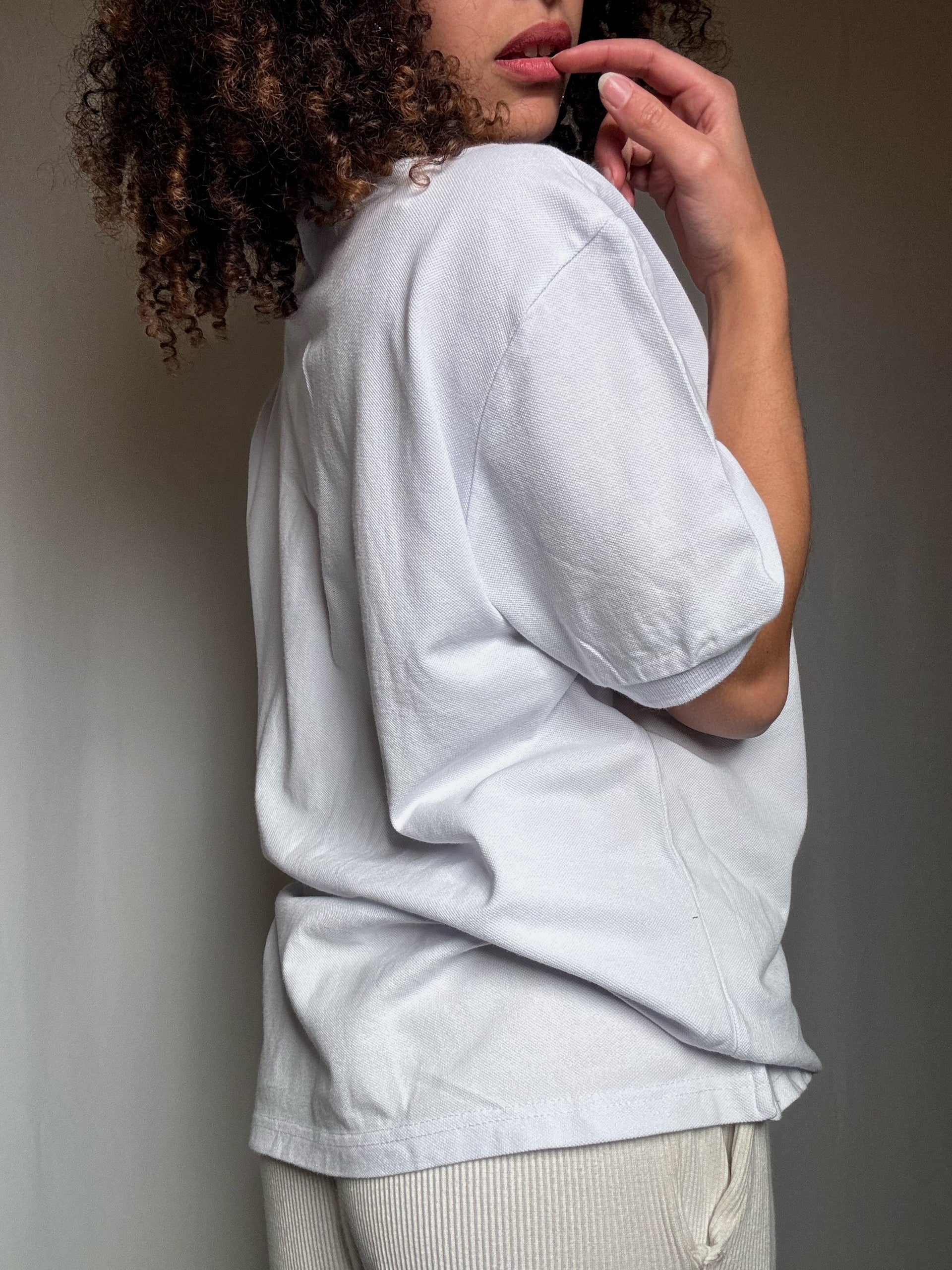 Polo blanc Lacoste XXL vintage