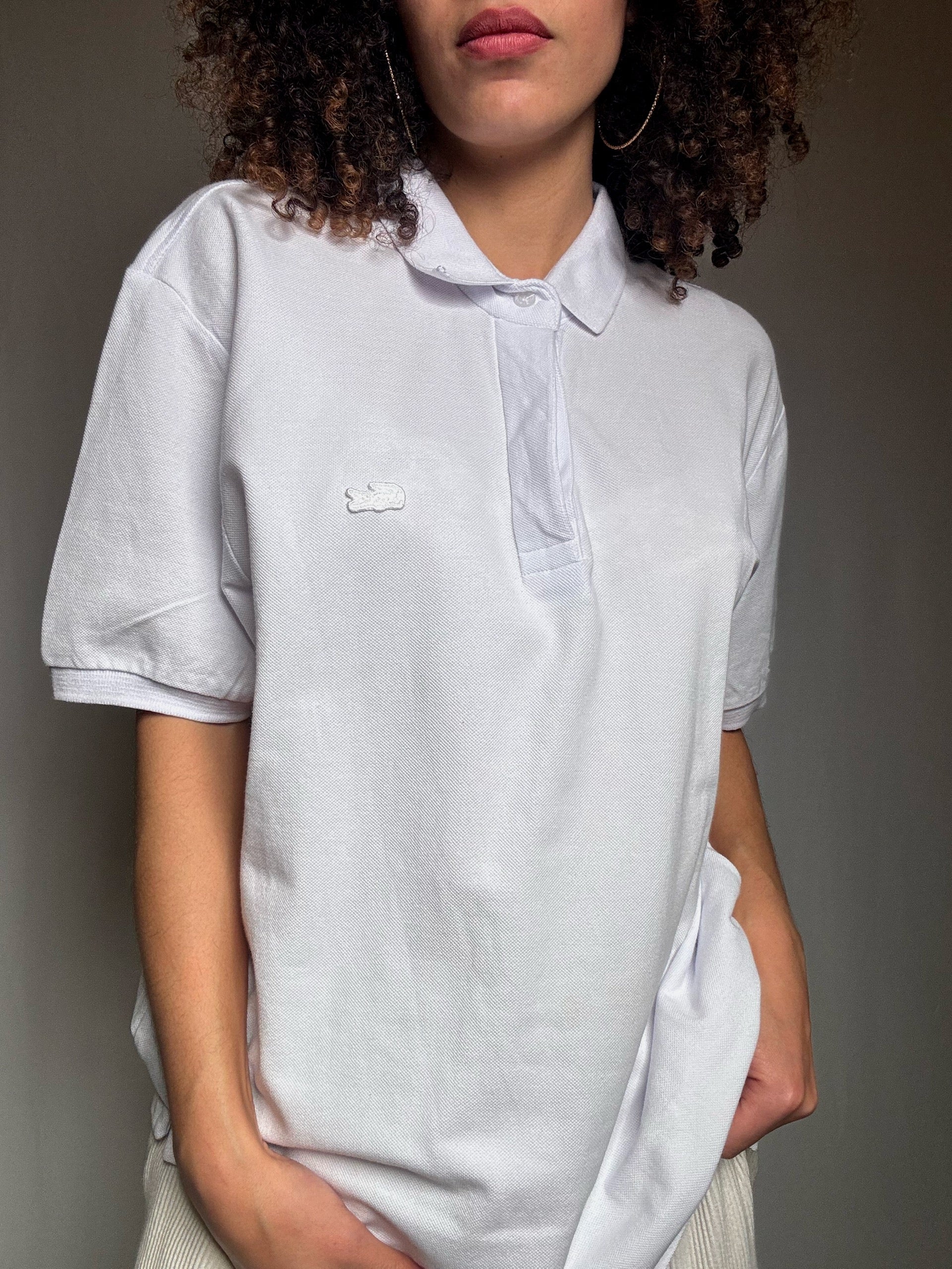 Polo blanc Lacoste XXL vintage