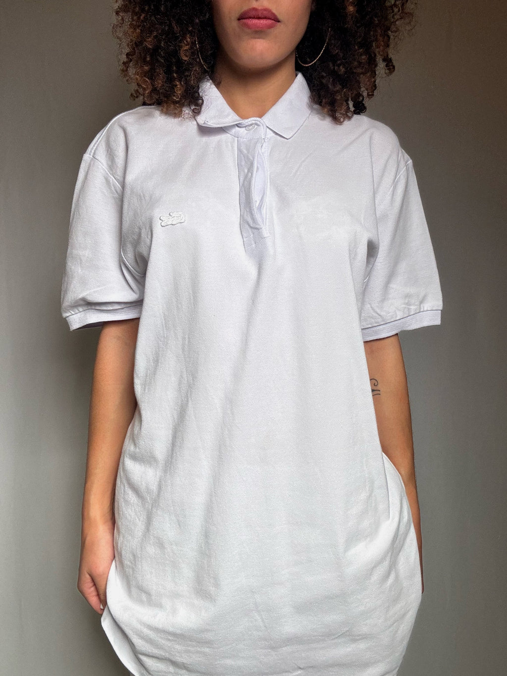 Polo blanc Lacoste XXL vintage