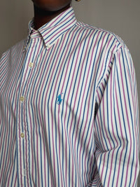 Chemise rayée Ralph Lauren L vintage