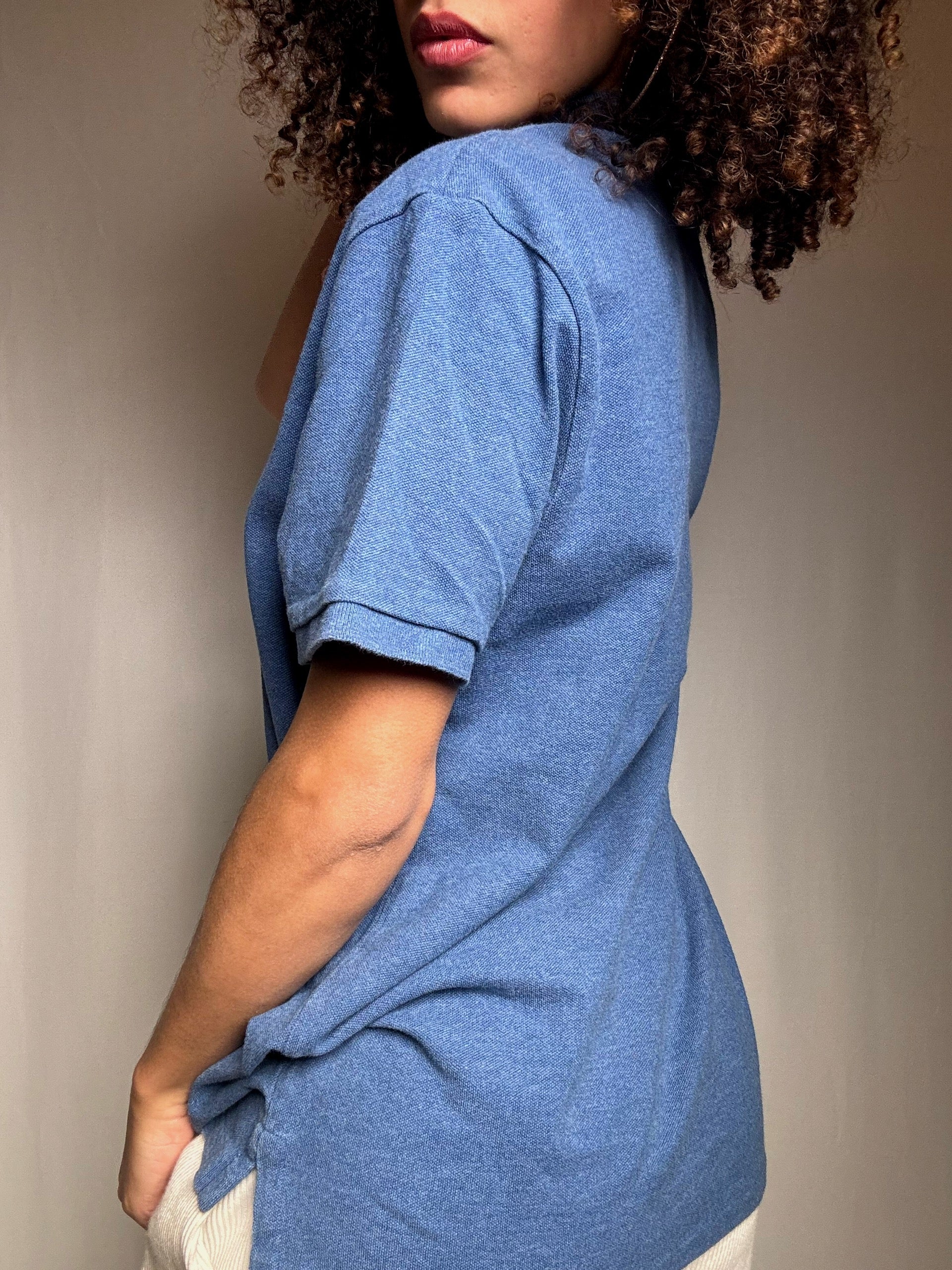 Polo bleu denim Ralph Lauren L vintage