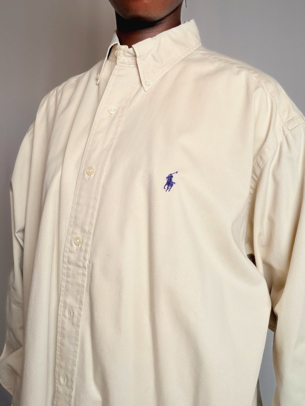 Chemise beige Ralph Lauren L vintage