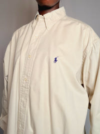 Chemise beige Ralph Lauren L vintage