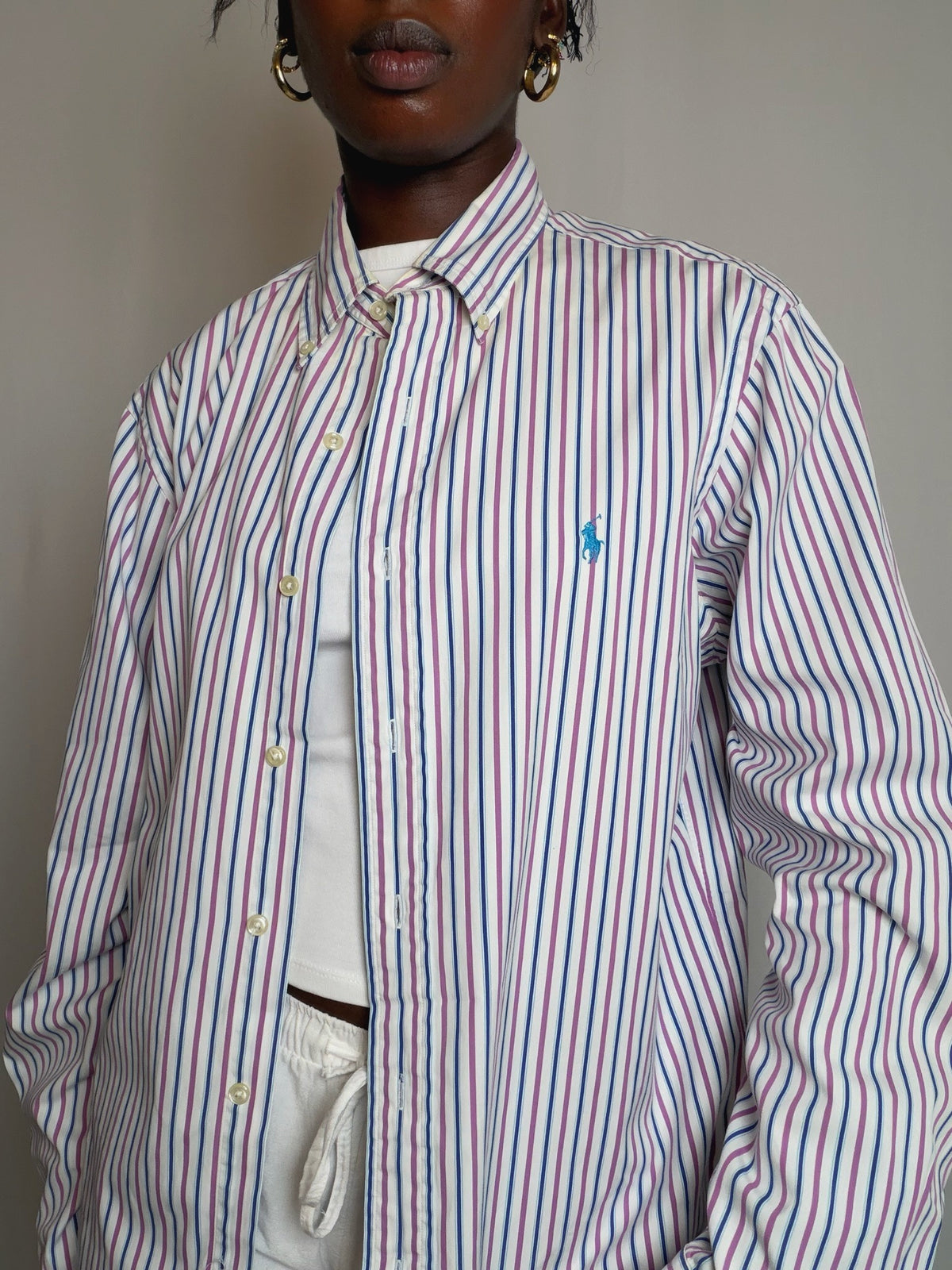 Chemise rayée Ralph Lauren L vintage