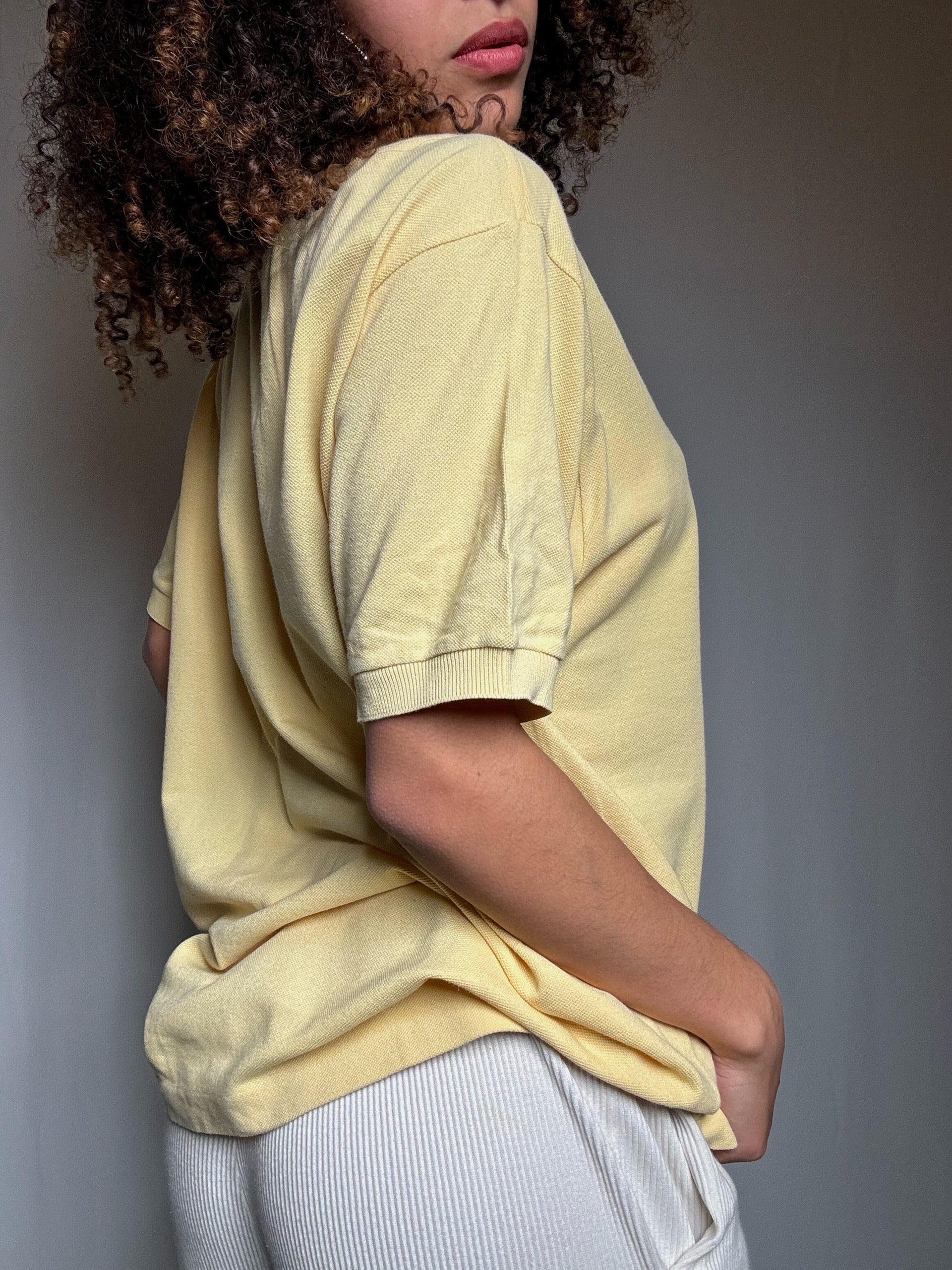 Polo jaune beurre Lacoste L/XL vintage