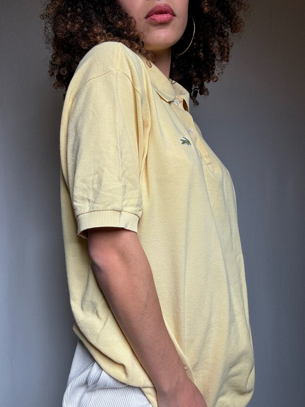 Polo jaune beurre Lacoste L/XL vintage