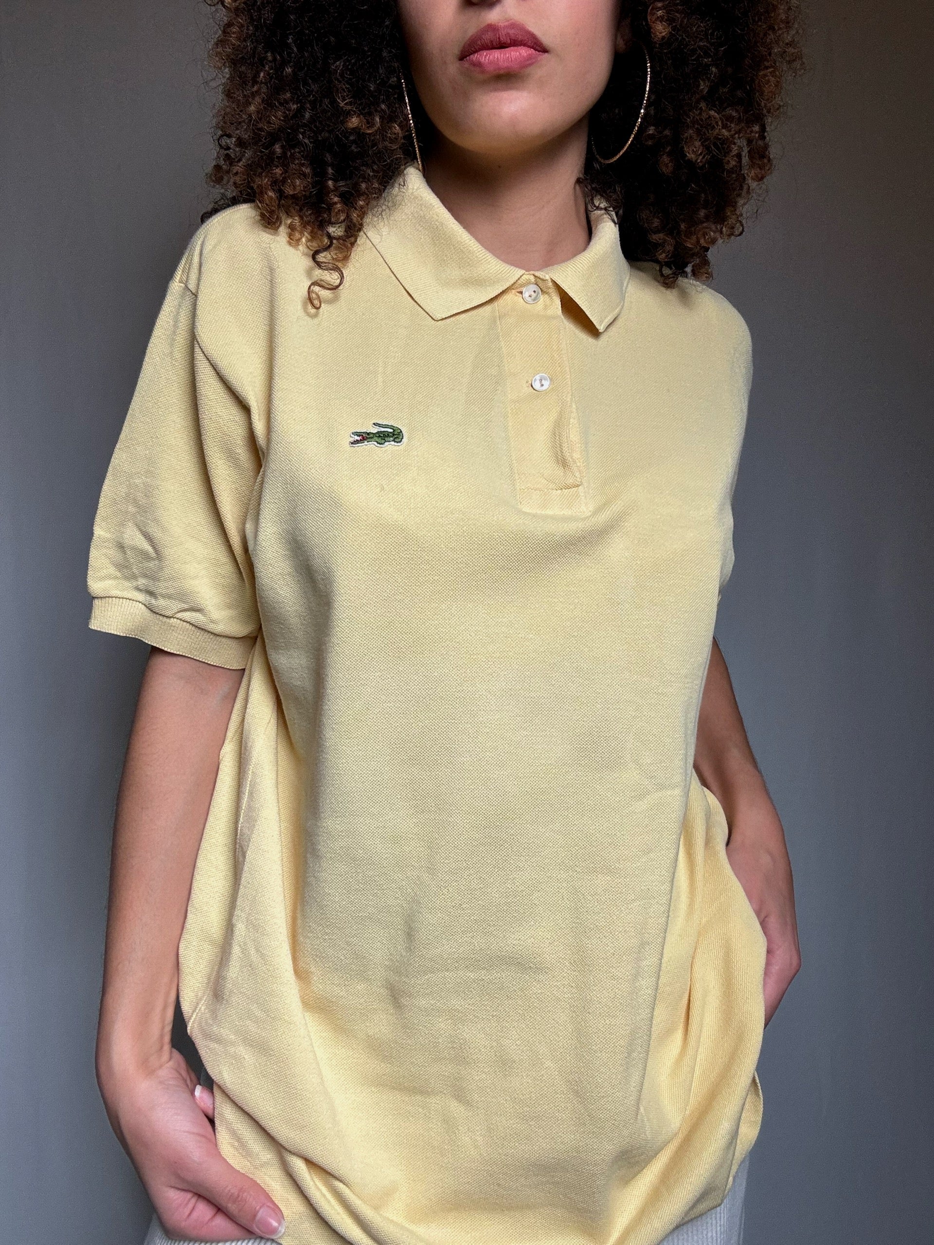 Polo jaune beurre Lacoste L/XL vintage