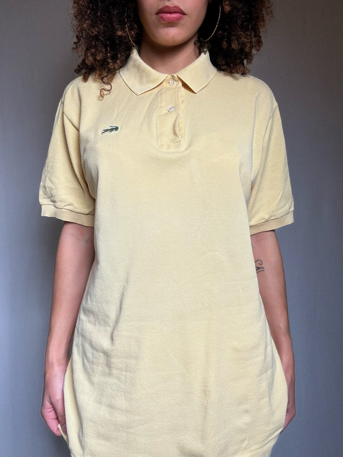 Polo jaune beurre Lacoste L/XL vintage