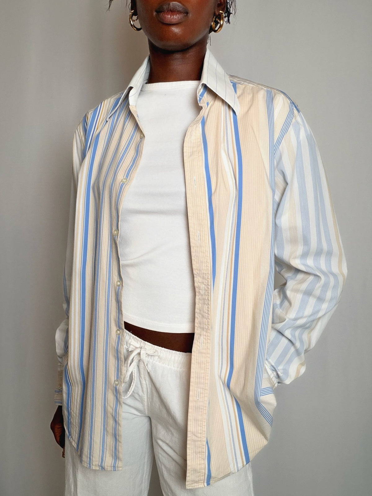 Chemise rayée Benetton L. vintage