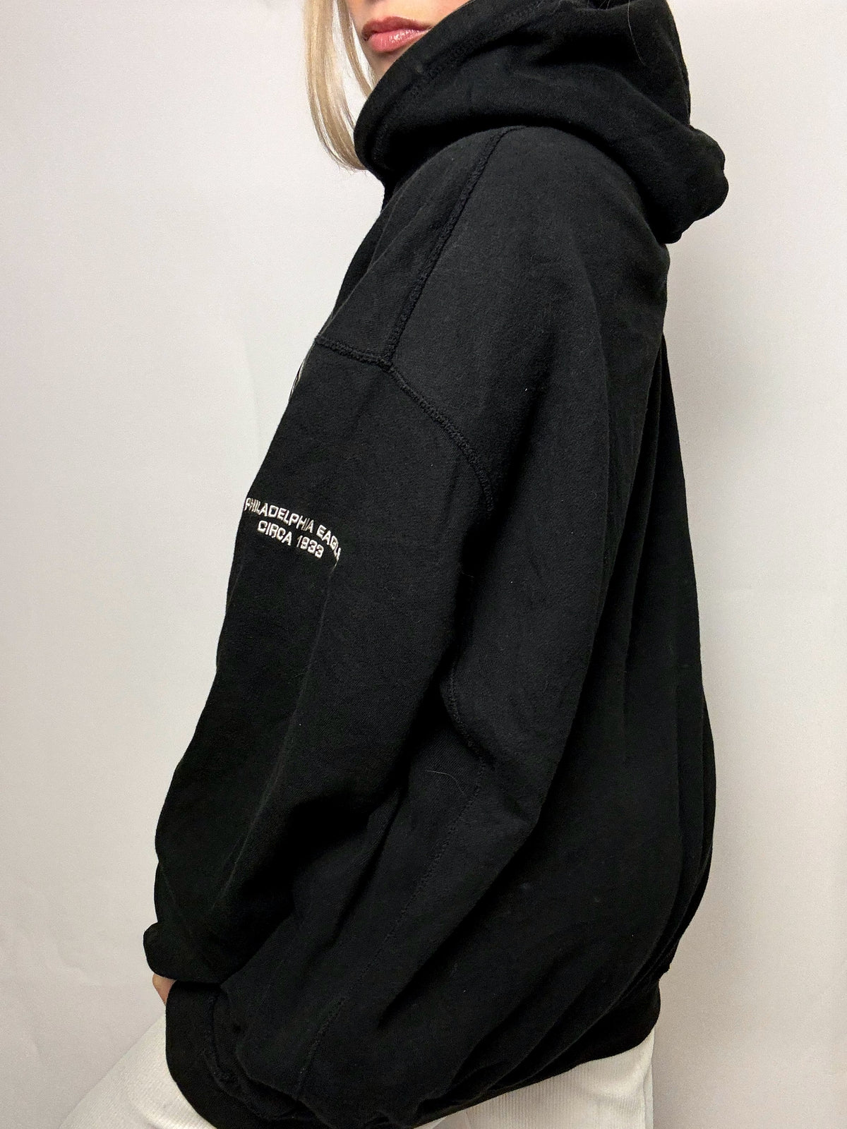 Sweat à capuche noir EAGLES x NFL XXL vintage