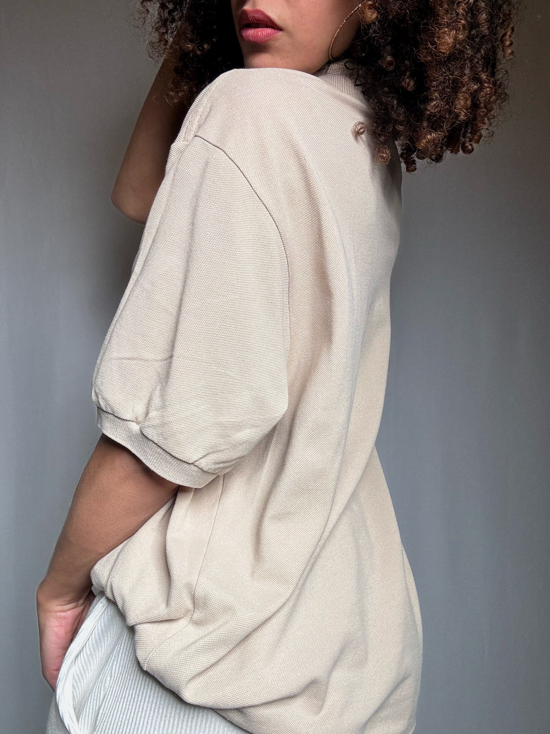 Polo beige Lacoste XXL vintage