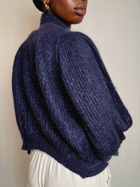 Cardigan bleu pailleté S/M vintage