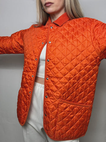 Veste matelassée orange M/L vintage