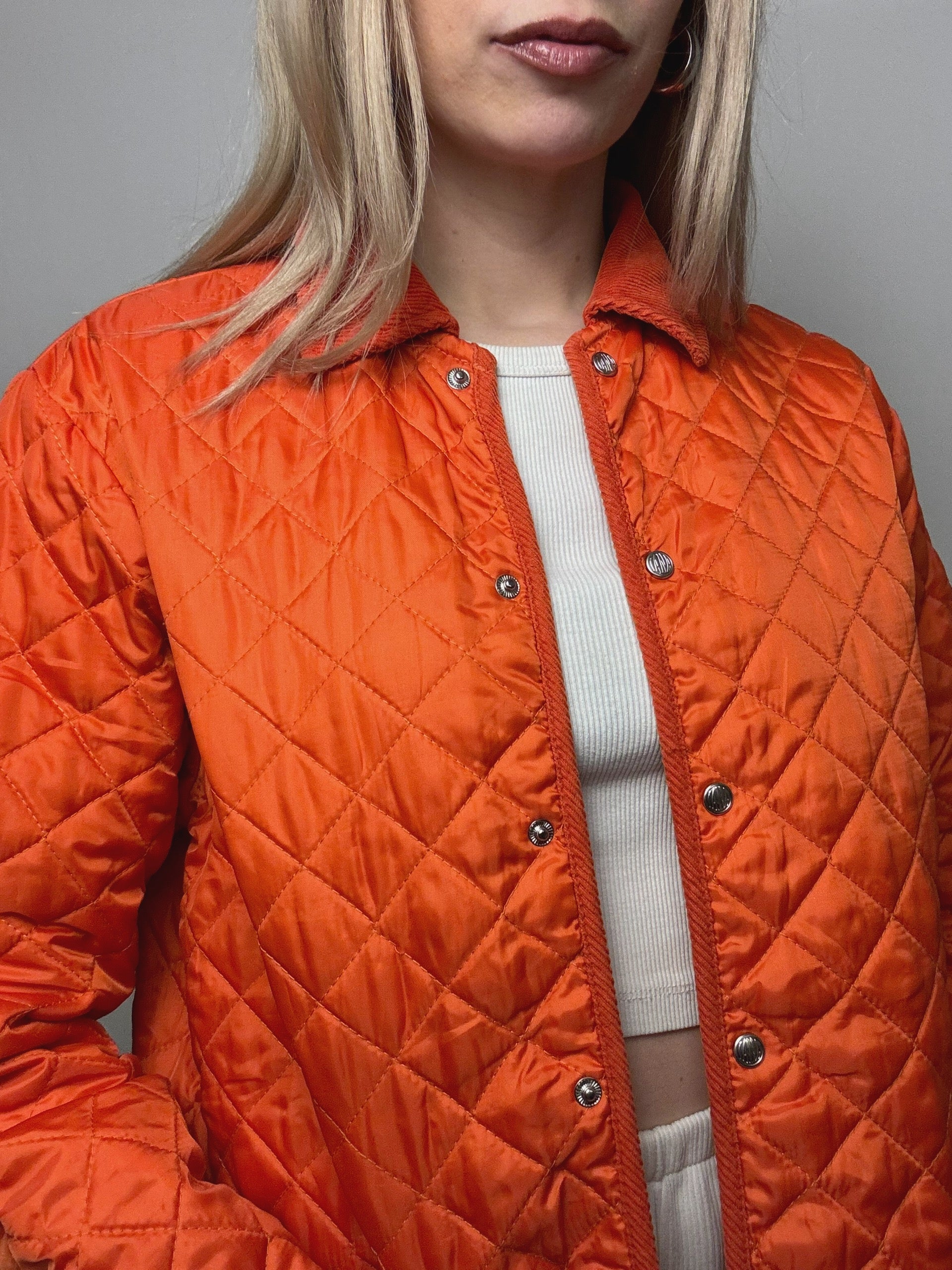 Vintage orange Steppjacke M/L