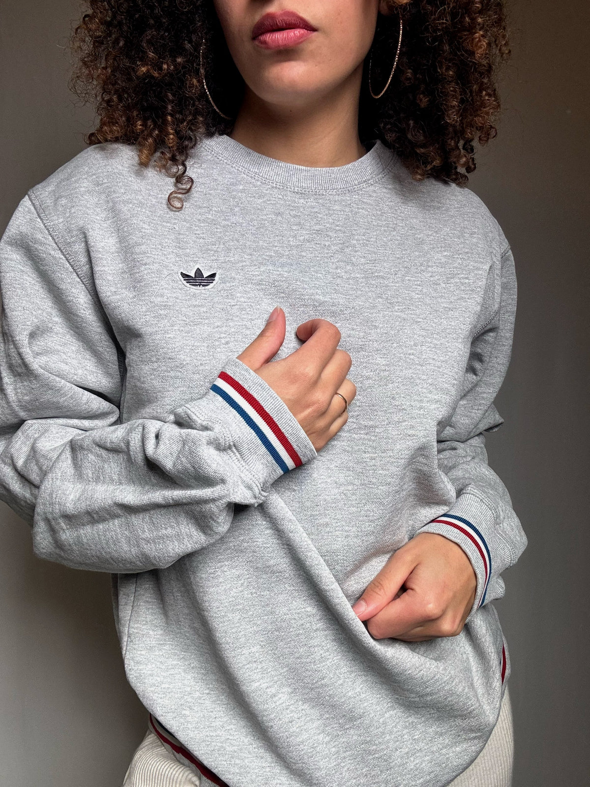 Sweat gris Adidas M vintage