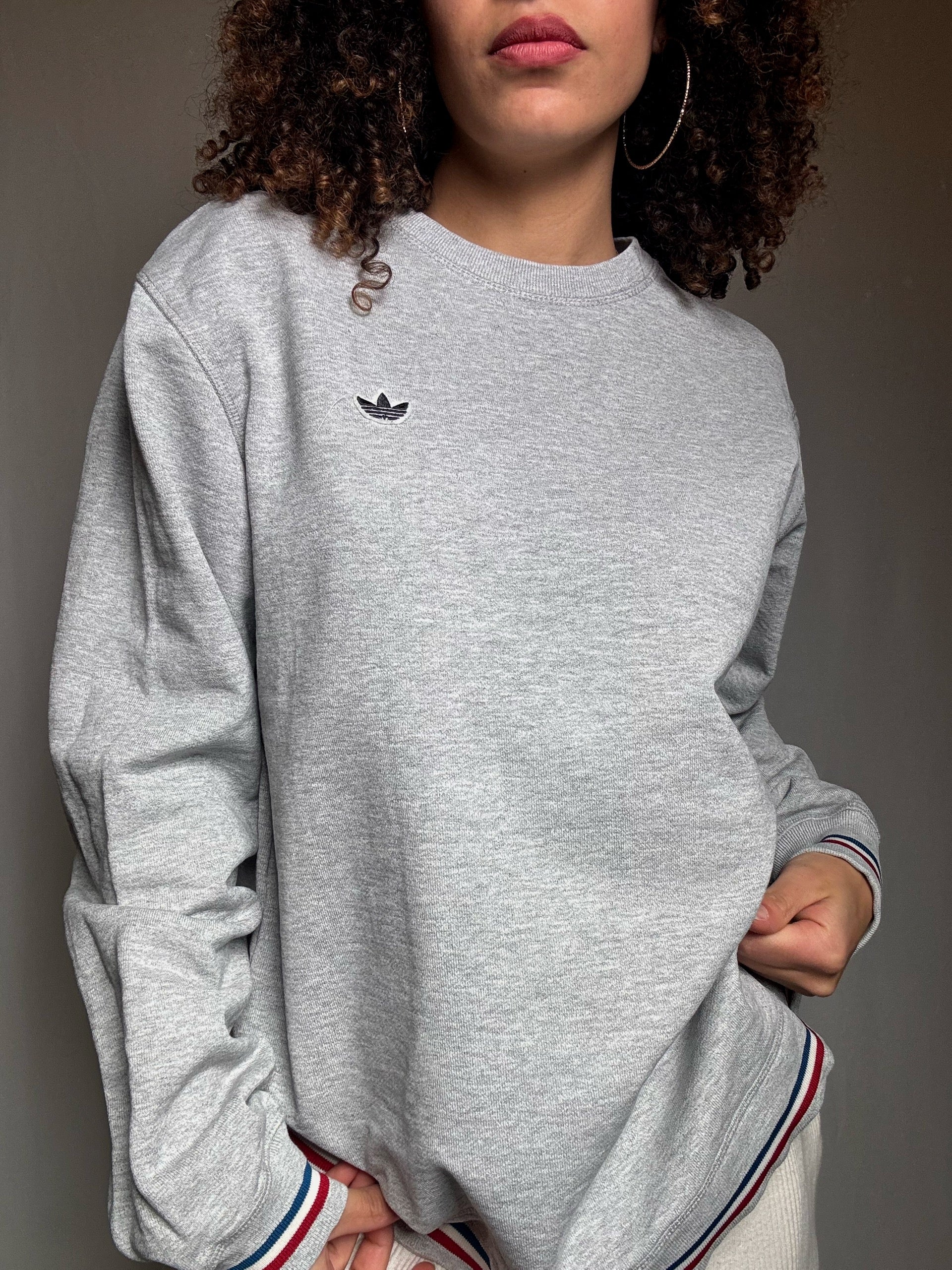 Sweat gris Adidas M vintage