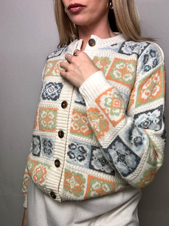 Cardigan style tricot M vintage