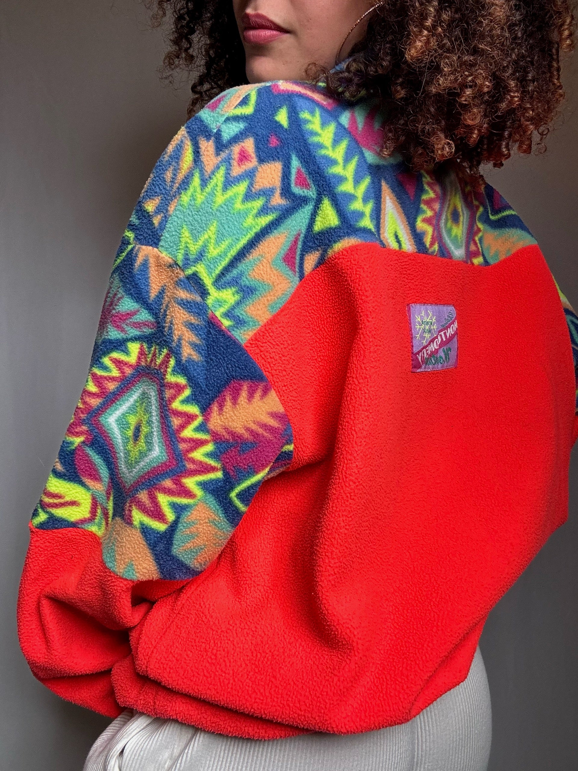 Polaire bloc couleur XL vintage