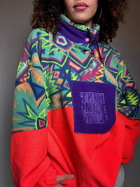 Polaire bloc couleur XL vintage