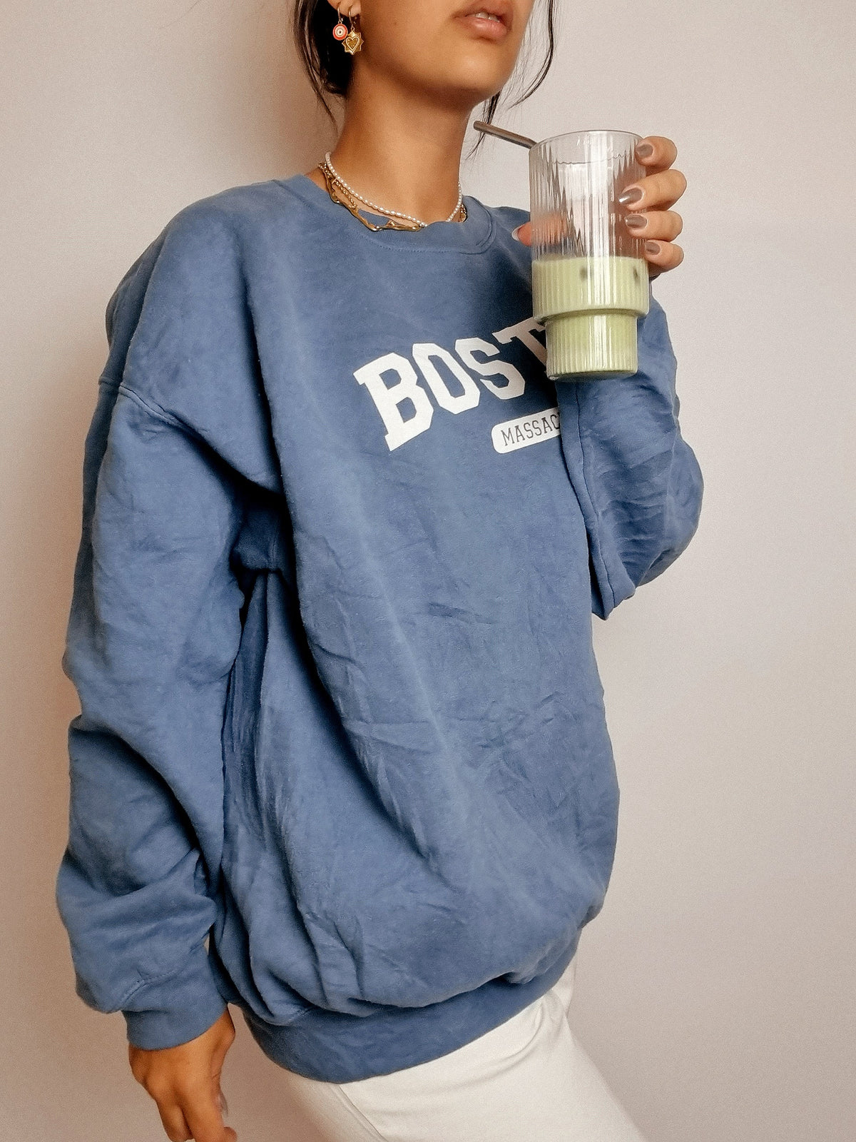 Vintage American blue Boston sweater XL