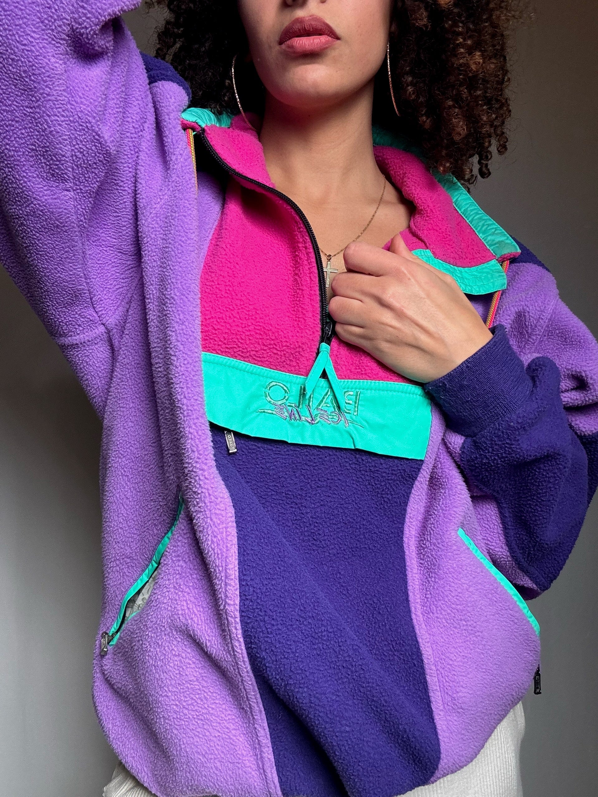 Polaire bloc couleur L vintage