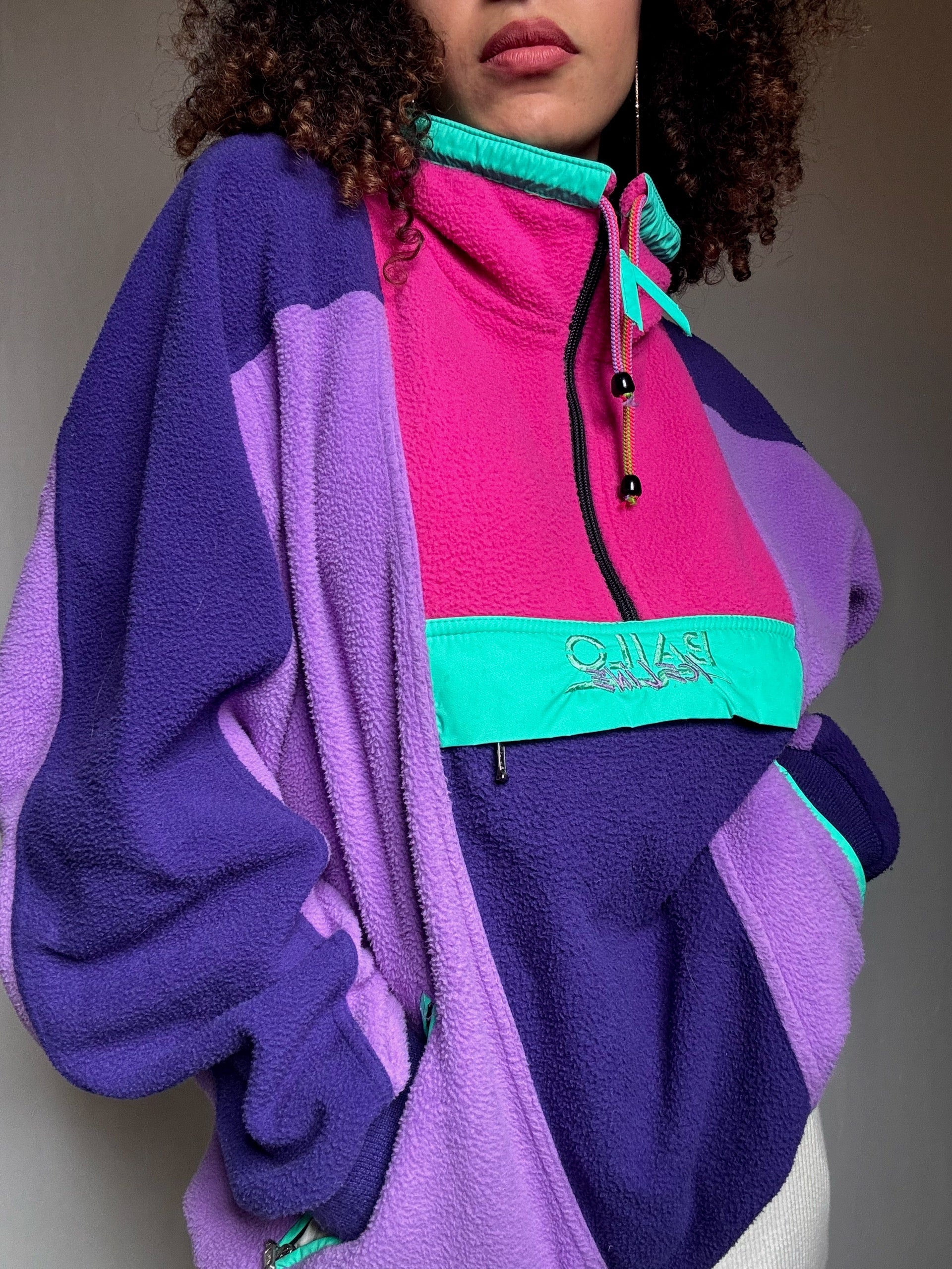 Polaire bloc couleur L vintage