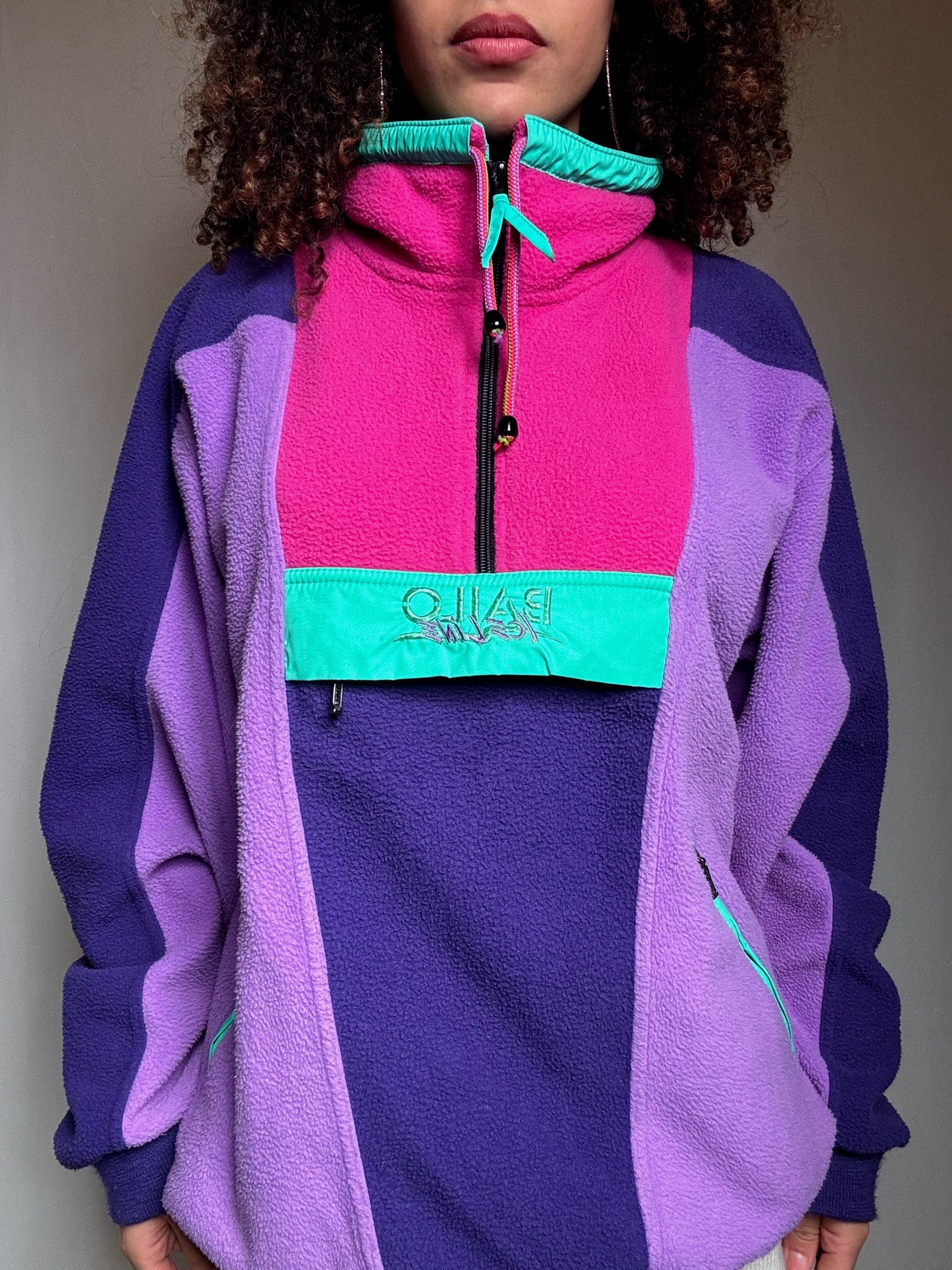 Polaire bloc couleur L vintage