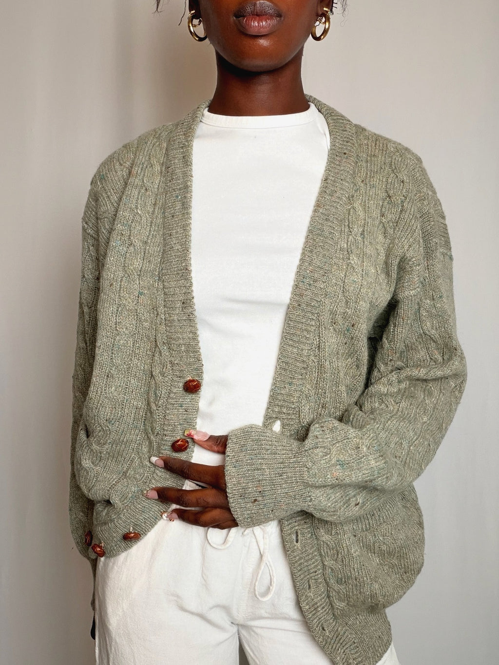 Cardigan vert M/L vintage