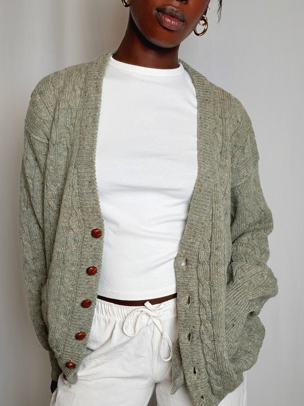 Cardigan vert M/L vintage