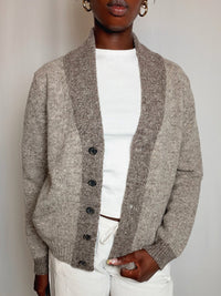 Cardigan beige chiné S/M vintage