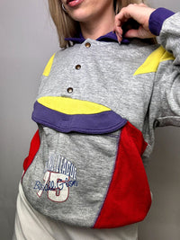 Retro Baseball Shirt Kragen Sweatshirt S Vintage