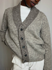 Cardigan beige chiné S/M vintage