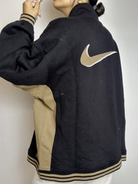 Vintage schwarz-beiger Nike L Premium-Pullover