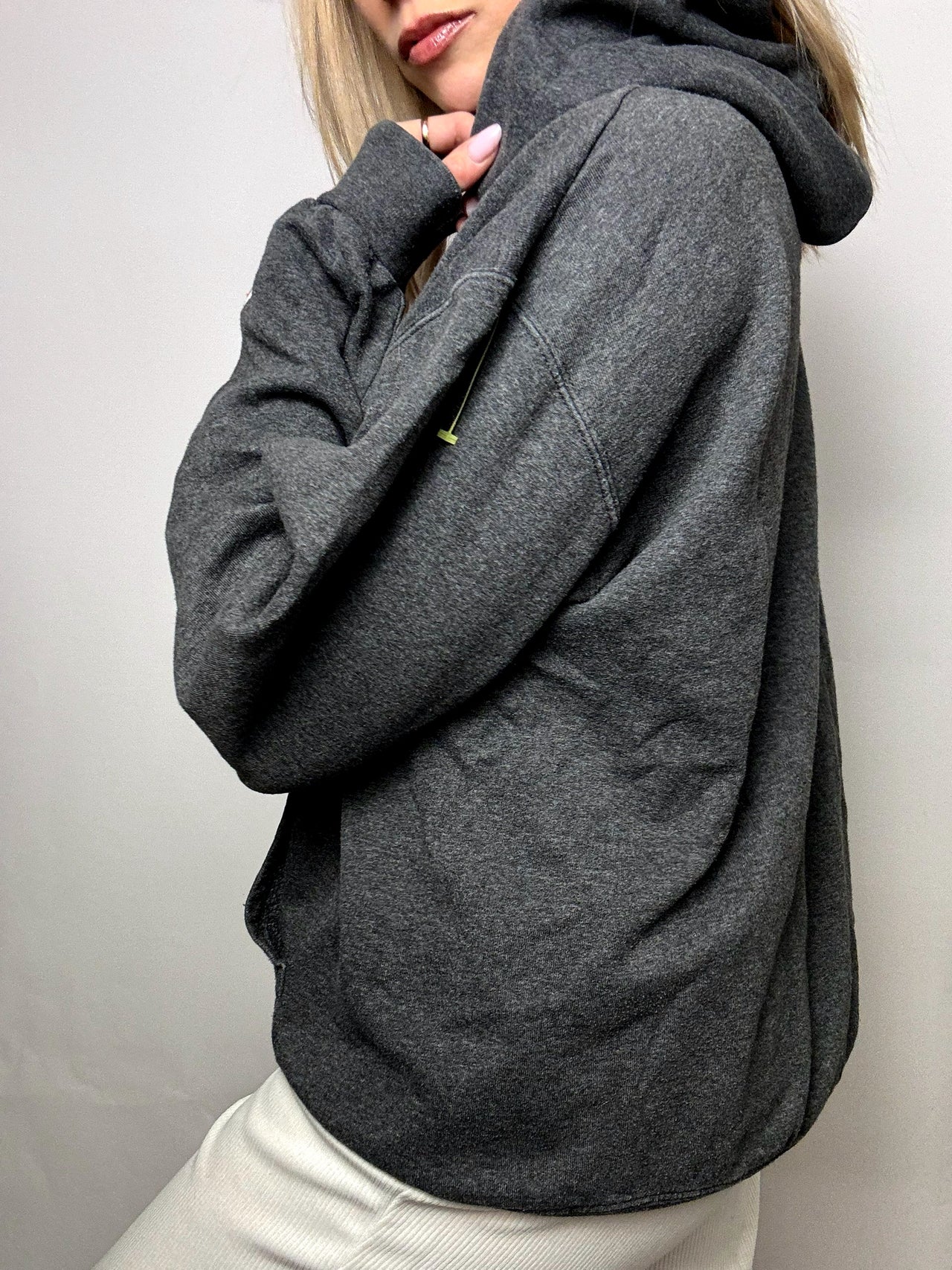 SPARTANBURG x CHAMPION L vintage gray hoodie