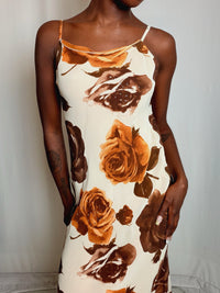 Robe en mesh à fleurs S/M vintage