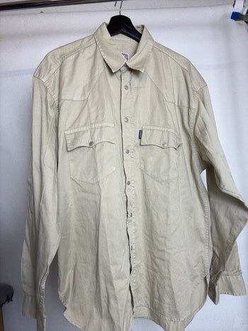 Chemise en jean beige XL braderie