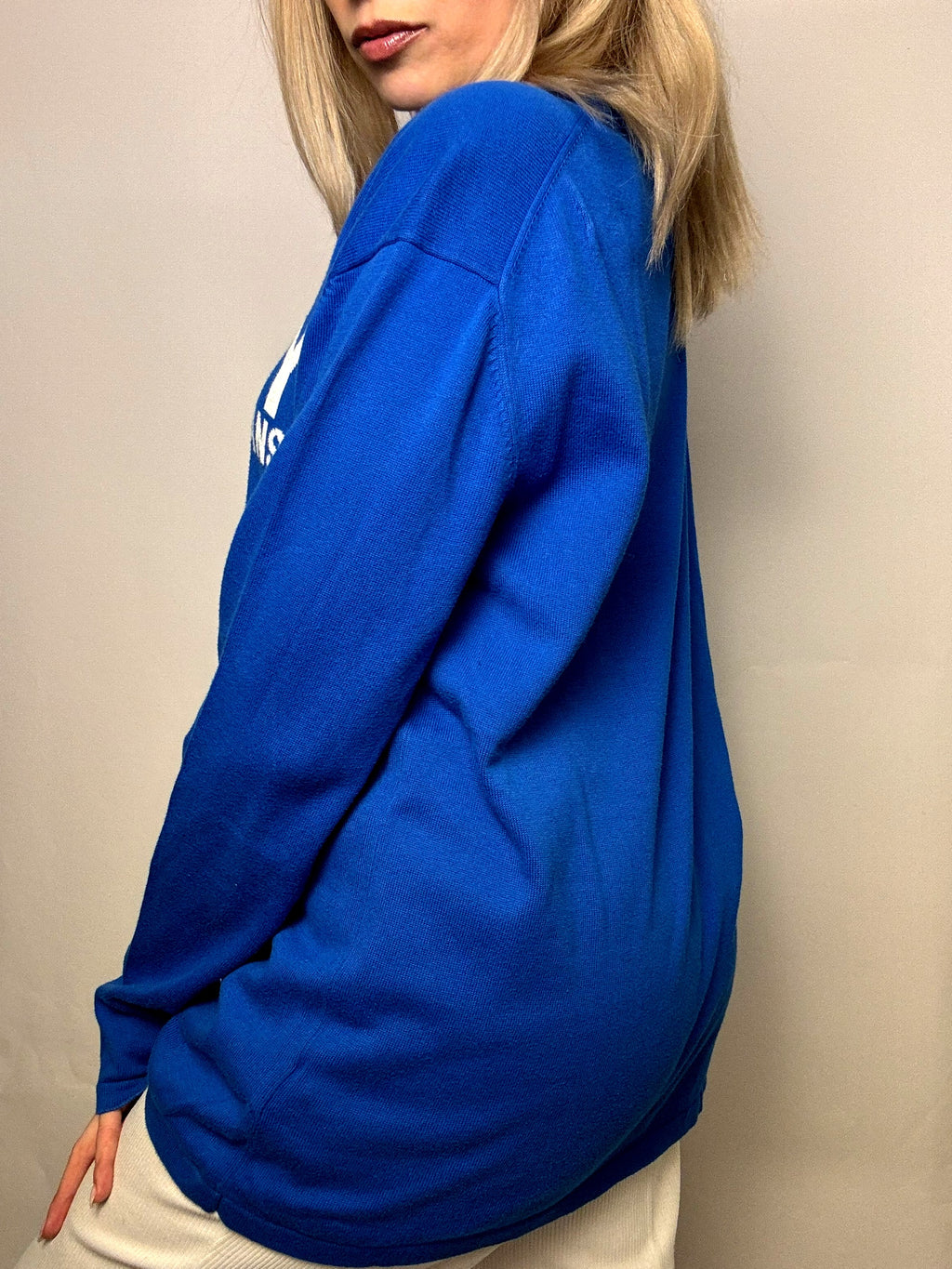 Vintage TOMMY HILFIGER L blue crew neck sweater