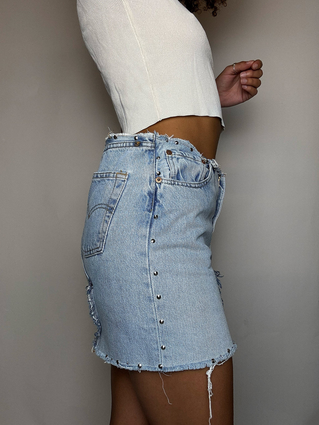Jupe en jean upcyclée M vintage