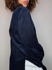 Vintage XL navy corduroy blazer