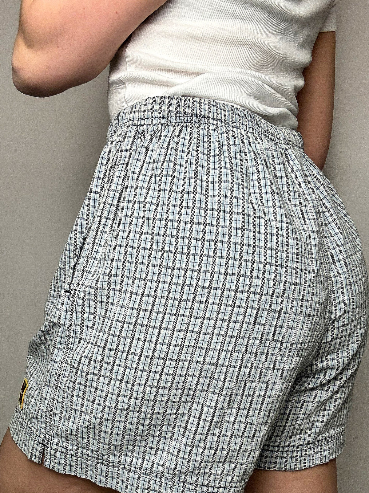 Vintage NIKE L plaid cotton shorts