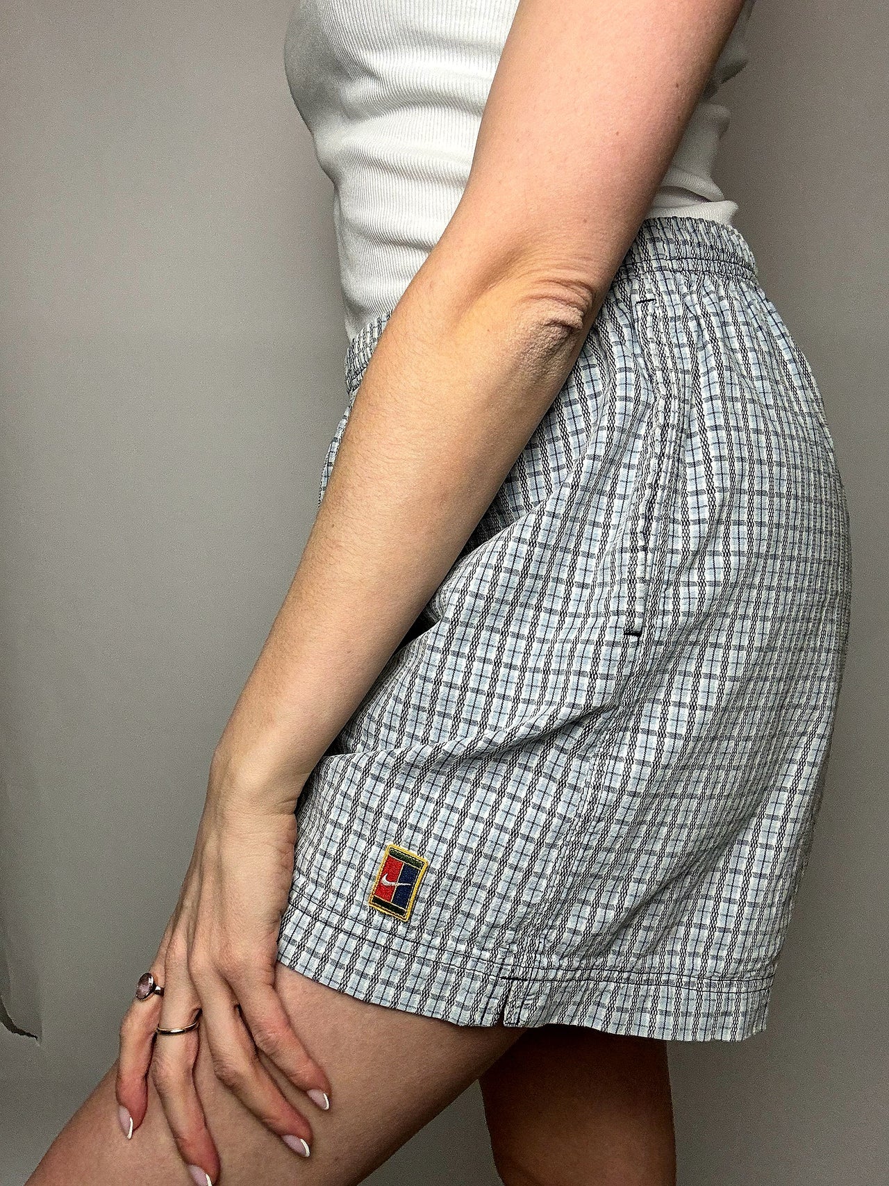 Short en coton à carreaux NIKE L vintage