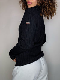 Cardigan zippé noir NAPAPIJRI M vintage