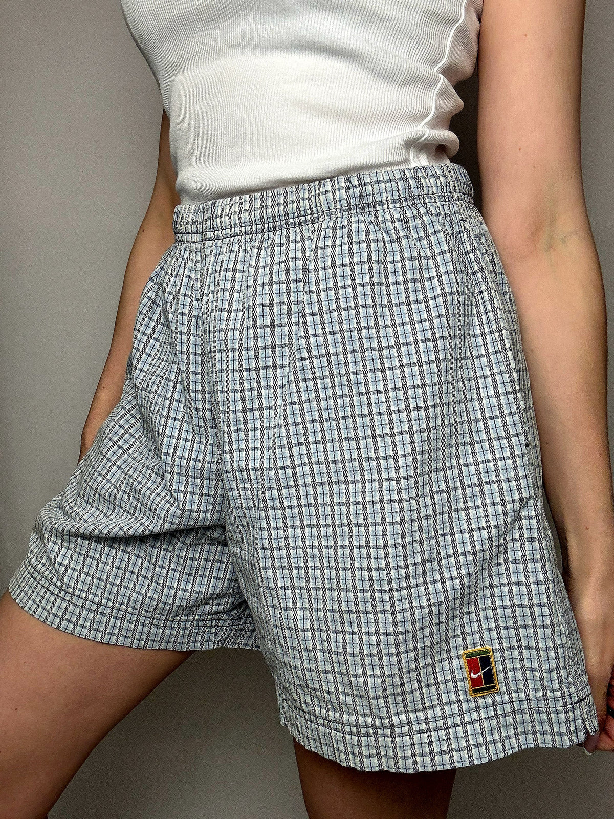 Vintage NIKE L plaid cotton shorts