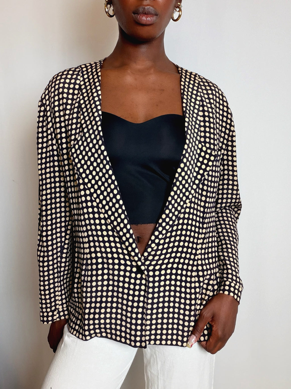 Top / veste polka dots M vintage